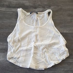 White Solid Melville Loose Crop