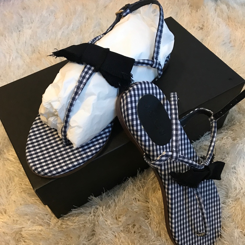 NWT J. Crew gingham sandals size 7M