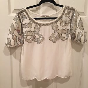 White sequined top