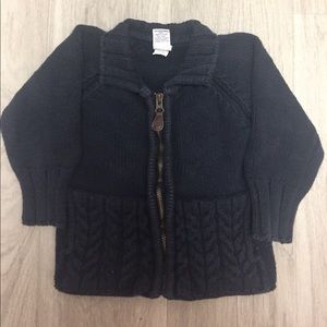 Boys Navy Gap Zip Up Cardigan