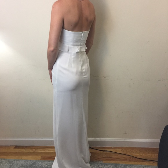 NWT Jill Stuart White Strapless Maxi Bridal Dress - Picture 2 of 8