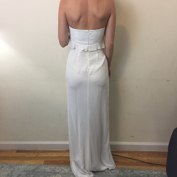 NWT Jill Stuart White Strapless Maxi Bridal Dress - Picture 3 of 8