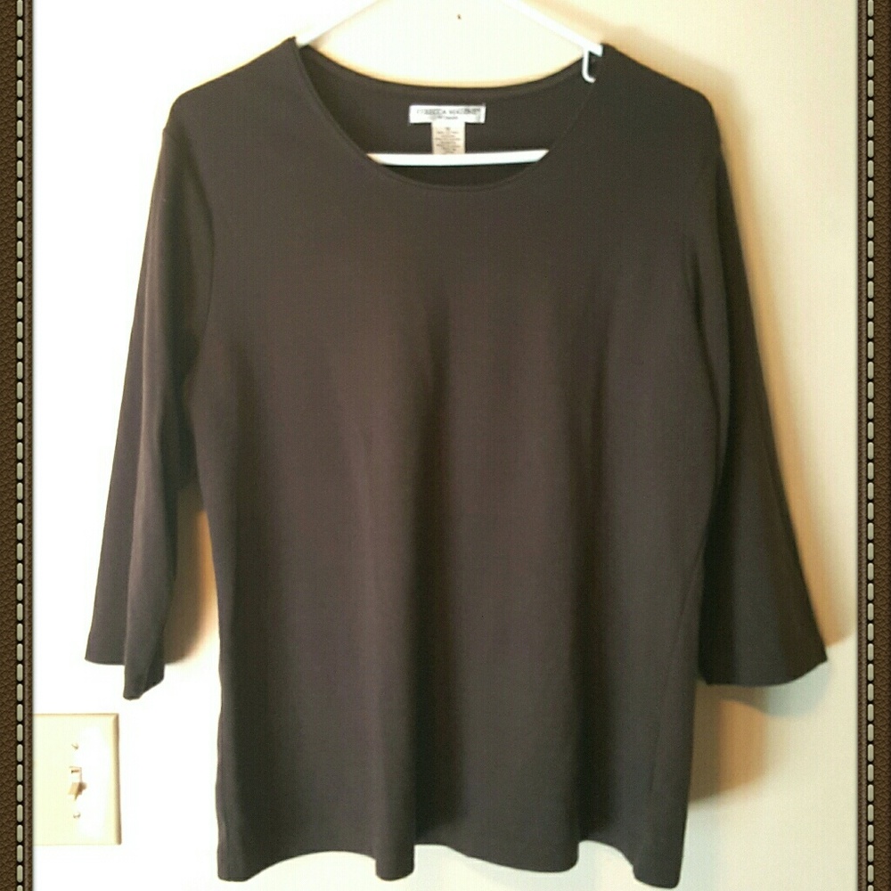 Rebecca Malone 3/4 Sleeve Cotton Poly Top