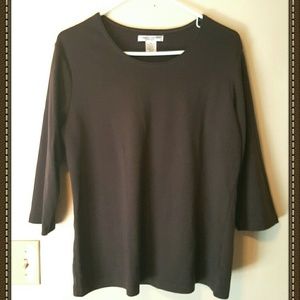 Rebecca Malone 3/4 Sleeve Cotton Poly Top