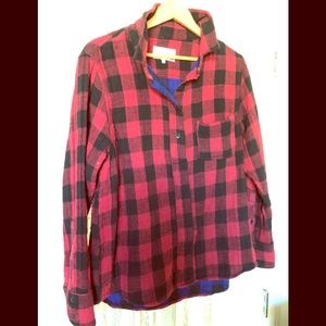Red Flannel shirt top