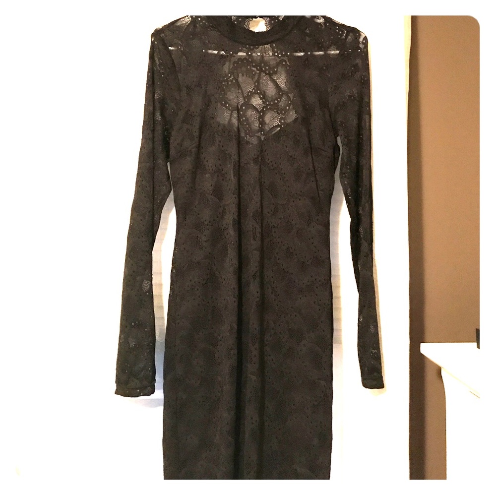 Bebe- black lace dress