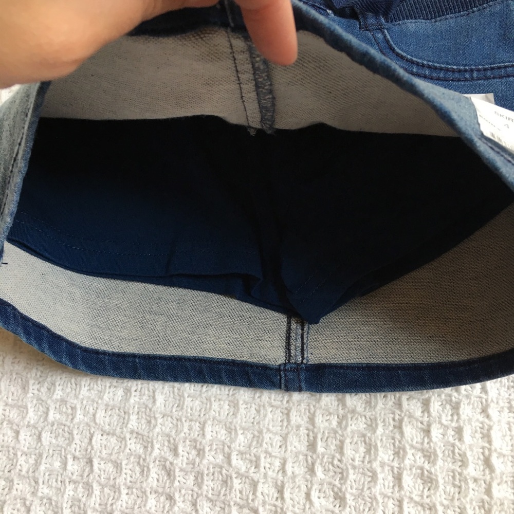 Sonoma Ribbed Waist Jean Skort New - Picture 4 of 6