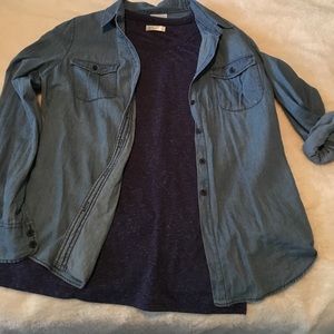 Medium blue chambray shirt