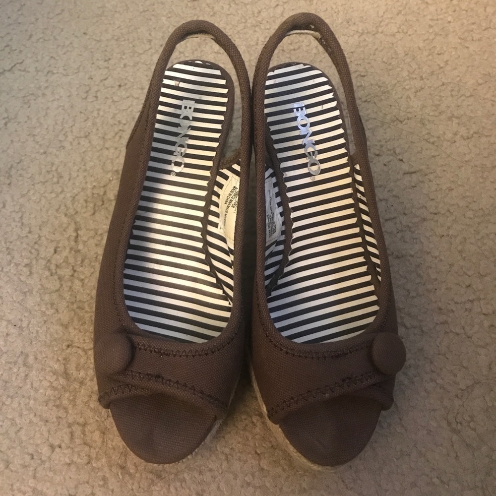 Bongo Brown Wedges Size 5.5 Women's