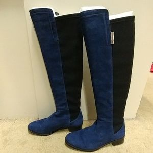 Two tone over the knee boots