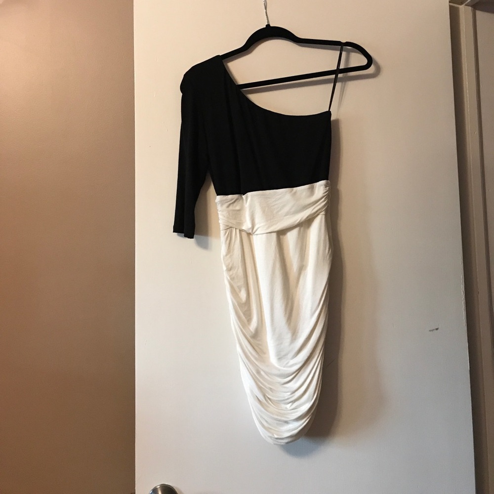 Black and white party dress