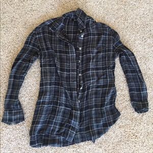 BDG Grey Flannel Button Down Shirt