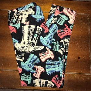 Lularoe Americana Top Hat Leggings