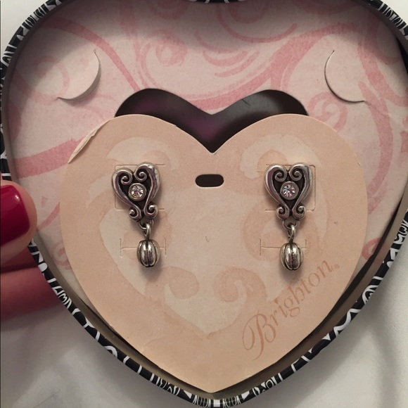 Brighton Jewelry - Brighton heart earrings with a dangle