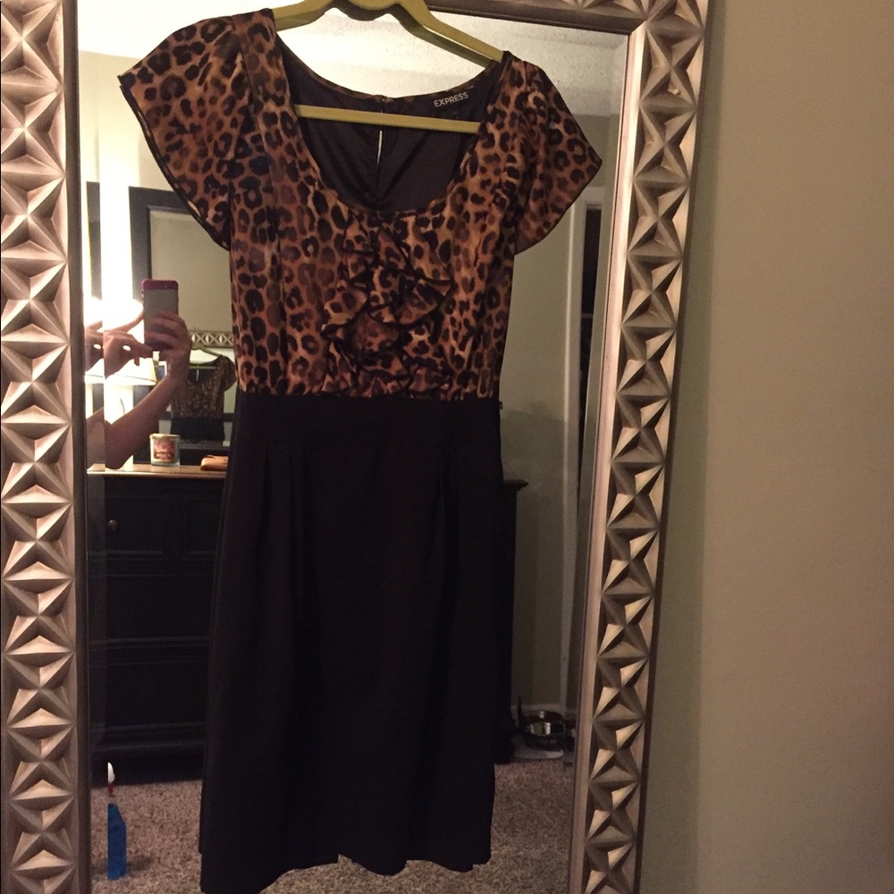 Express Leopard Print Dress