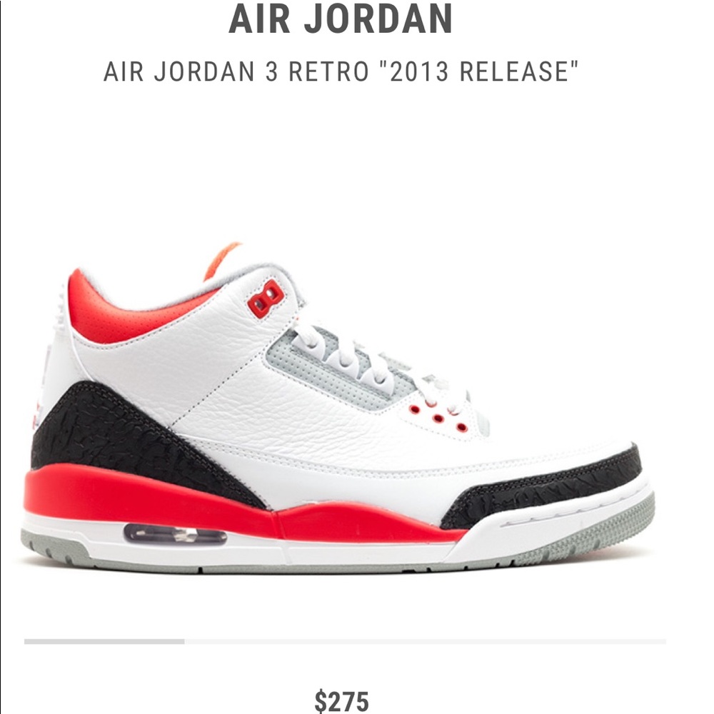 AIR JORDAN 3 RETRO "2013 RELEASE"