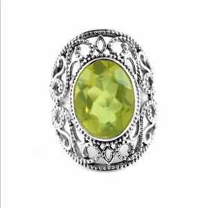 Silver gemstone women ring