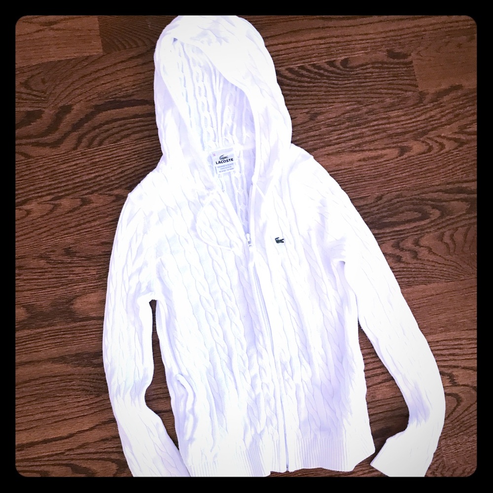 Girls Lacoste zip up sweater