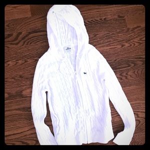 Girls Lacoste zip up sweater