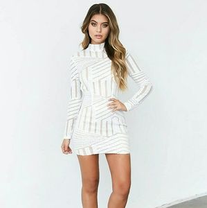 Tiger Mist Leya White Sequin Mini Dress