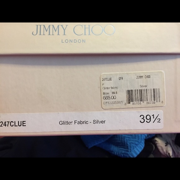 Jimmy Choo Clue Glitter Heels sz 39.5 fit size 9 - Picture 2 of 5