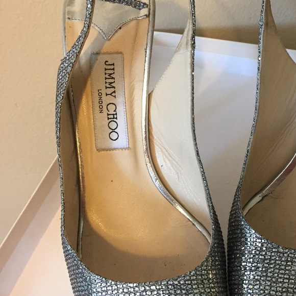 Jimmy Choo Clue Glitter Heels sz 39.5 fit size 9 - Picture 3 of 5