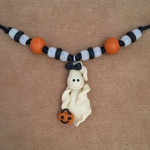 Glow in Dark Girly Ghost Necklace Halloween