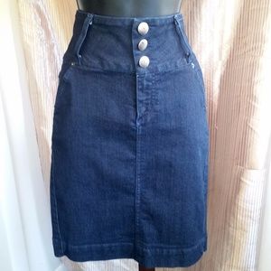 Vtg. Nissi Jeans High Waist Pencil Jean Skirt