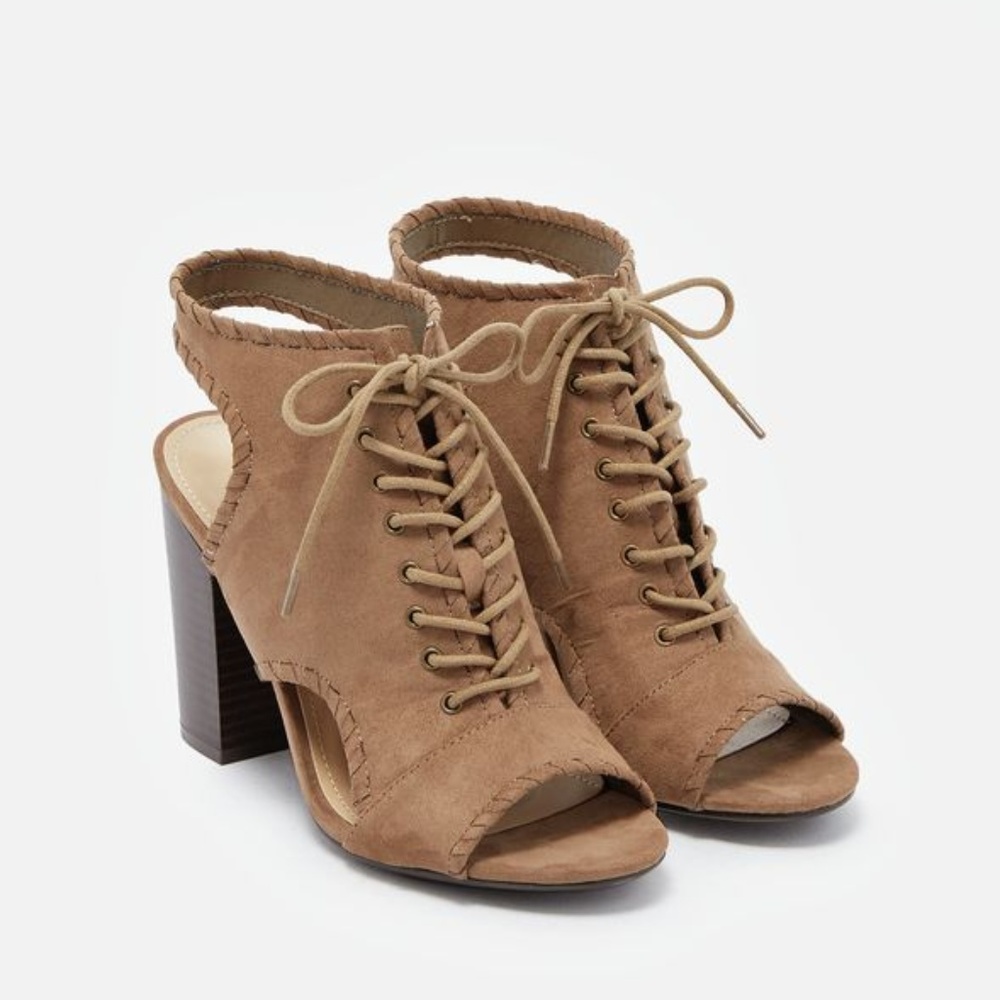 BNWT Lace-Up Heeled Booties