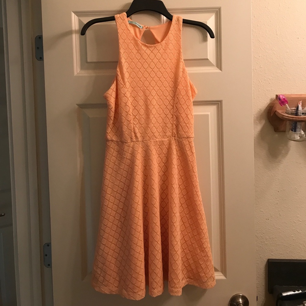 Peach colored dress