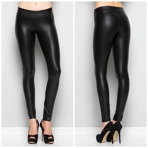 Faux Leather Leggings - Picture 2 of 2