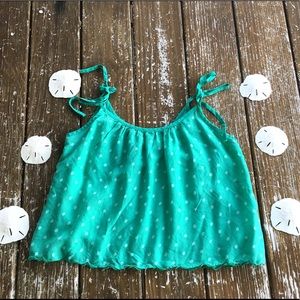 Green Polka Dot Tank Top