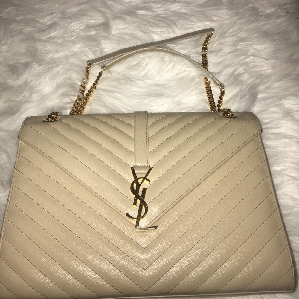 Large Monogram Leather Chain Shoulder Bag