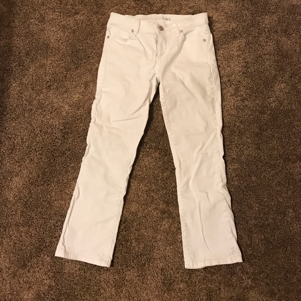 Loft Modern Kick Crop in White