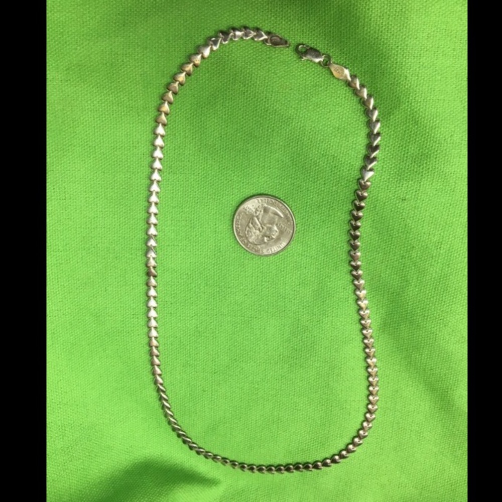 Italian 925 silver heart necklace