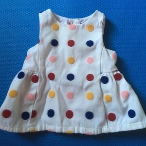 Brand New Gorgeous White Dress/Top Dots OshKosh