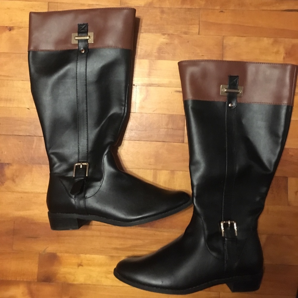 Karen Scott 9.5, extended calf, riding boots