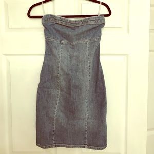 Calvin Klein Jeans strapless denim dress