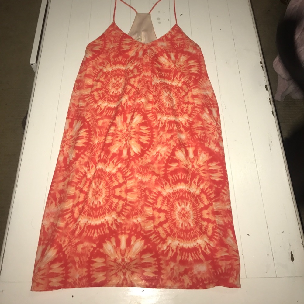 Bright orange dress