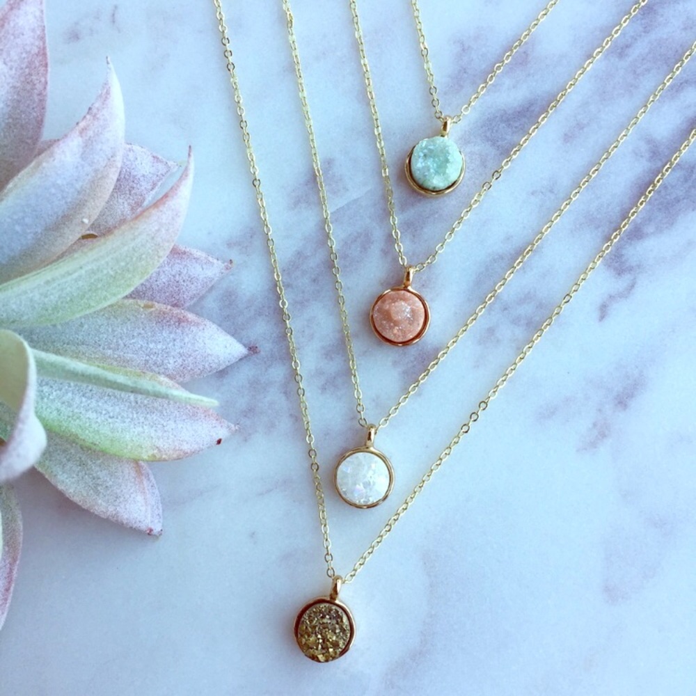 Quartz Druzy Necklace