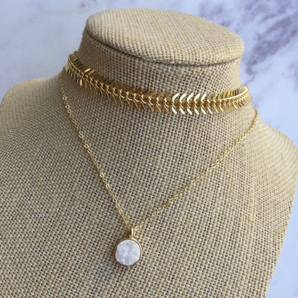 Quartz Druzy Necklace - Picture 6 of 6
