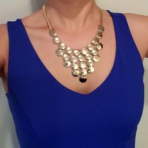 Express gold chandelier necklace