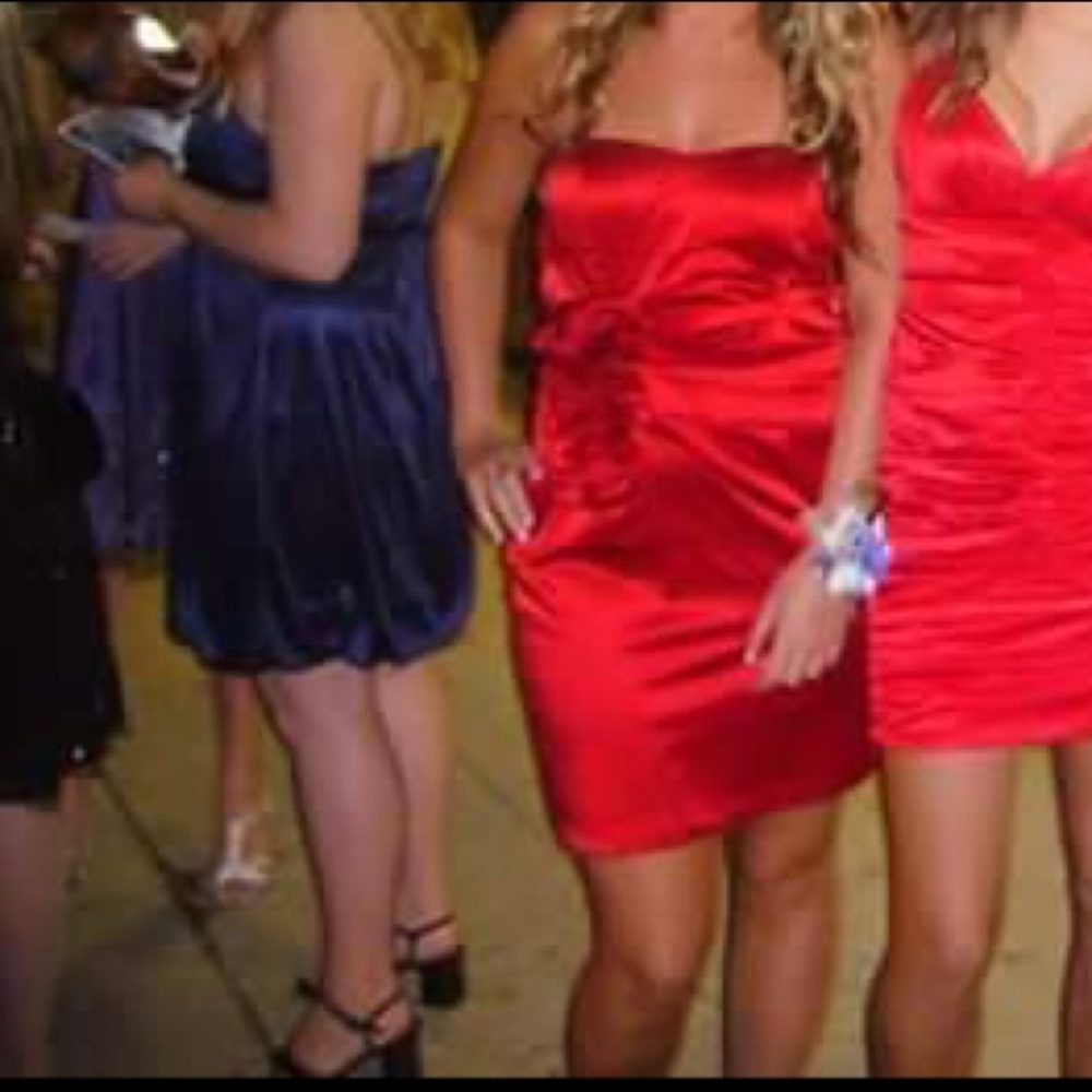 Sweetheart neckline strapless silk prom mini dress homecoming wedding dance