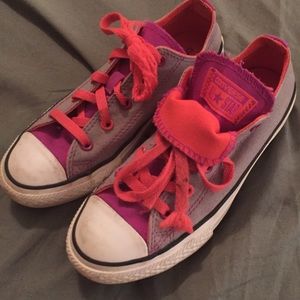 Converse Girls All Stars Pink Purple Gray