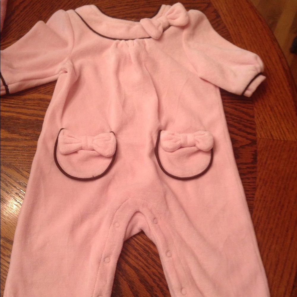 Crazy 8 pink and brown velour 1-piece