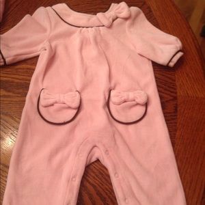 Crazy 8 pink and brown velour 1-piece