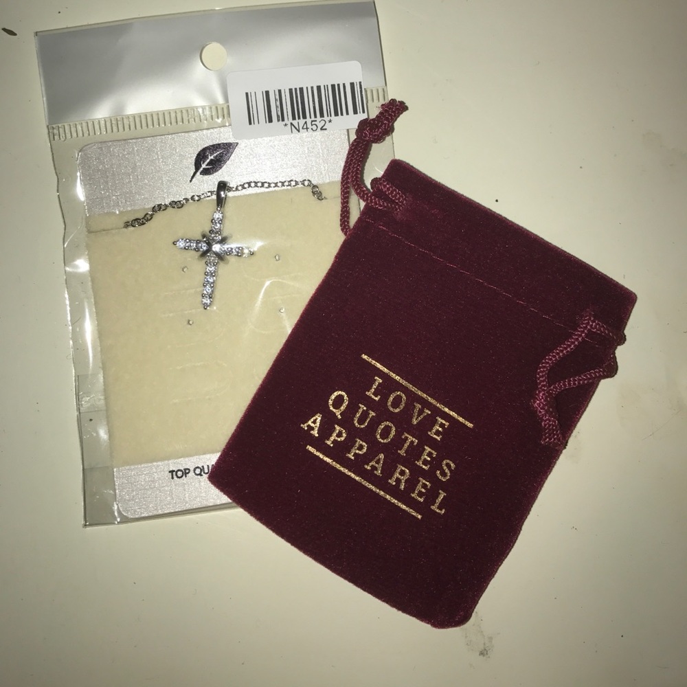Diamond cross necklace