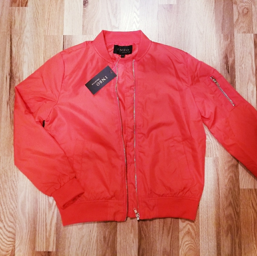 Red Bomber Jacket NEW