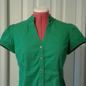 LAST CALL: Express Kelly Green Button-up