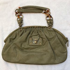 Melie Branco Green Purse (Tortoise Shell Links)